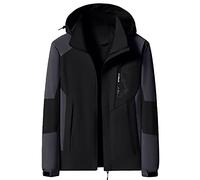 Vetement De Pluie Homme, Veste De Pluie Homme Imperméable Travail À Manches Longues Vestes À Capuche Décontracté Respirante Jackets Waterproof Couleur Assortie Vêtements De Travail Fonctionnels