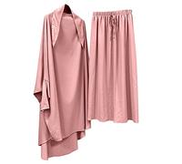Vetement De Priere Femme Musulmane 2 Pièces Haut À Manches Longues + Pantalon Long Élégante Vêtements De Prière Musulmane Femme 2025 Nouveau Idéal Pour Arabe Caftan Abaya Islamique Islam