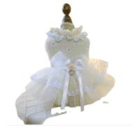 Vêtement de princesse pour chat printemps/été avec nœud champagne et valse avec boucle à tirer Convient pour les chiens de petite taille (jaune, L)