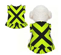 Vêtement de sécurité à rayures jaunes M pour petits chiens - Tenue d'été mignonne pour chiot, vêtements doux et respirants pour chat