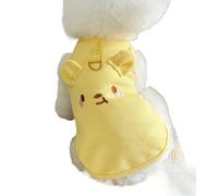 Vêtement d'été pour chien de petite taille - Mince et mignon - Respirant - Pour chihuahua - Fournitures pour animaux de compagnie (taille L, jaune)