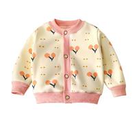 Vêtement d'extérieur pour bébé en bas âge à manches longues col rond couleur unie veste zippée capuche coupe-vent manches longues manteaux pour filles ou sac à dos pour enfants 12 L, Rose, 3-4 ans