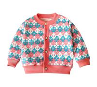 Vêtement d'extérieur pour bébé en bas âge à manches longues col rond couleur unie veste zippée capuche coupe-vent manches longues manteaux pour filles ou sac à dos pour enfants 12 L, Rouge pastèque, 6