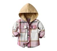Vêtement d'extérieur pour bébé - Manches longues - À carreaux - Avec capuche - Pour fille ou combinaison de neige - 74 garçon, g, 3-4 ans