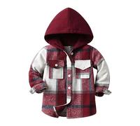 Vêtement d'extérieur pour bébé - Manches longues - À carreaux - Avec capuche - Pour fille ou combinaison de neige - 74 garçon, b, 12-18 mois