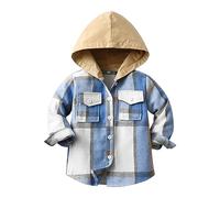 Vêtement d'extérieur pour bébé - Manches longues - À carreaux - Avec capuche - Pour fille ou combinaison de neige - 74 garçon, f, 4-5 ans