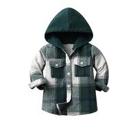 Vêtement d'extérieur pour bébé - Manches longues - À carreaux - Avec capuche - Pour fille ou combinaison de neige - 74 garçon, c, 4-5 ans