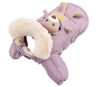 Vêtement d'hiver complet pour chien - 2 jambes - Manteau de couleur vive avec couverture complète pour animal de compagnie par temps froid, marche, randonnée, hiver - Vêtements d'hiver pour chien pour