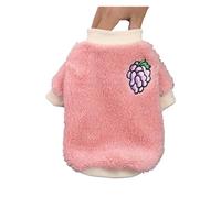 Vêtement d'hiver en peluche pour animal de compagnie - Motif de fruits mignon - Gilet épais et chaud pour chiens de petite et moyenne taille - Veste d'hiver douce pour chiot - Costume en peluche -