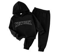 Vetement Enfant Fille Sweat à Capuche pour Filles Haut Ample Printemps/Automne avec imprimé Lettre Vêtements d'extérieur Tendance pour Jeunes Filles Vêtements Enfants (5 Years)