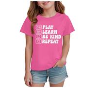 Vêtement Enfant Tee-Shirt col Rond Impression -harcèlement Manches Courtes Tenue Scolaire décontractée adapté à l'école et aux activités Extra-Scolaires (11-12 Years)