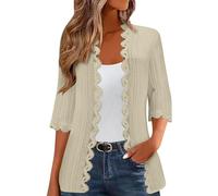 Vetement Femme, Caroll Femme, Gilet a Frange, sbymx, Veste de Robe à Manches Courtes, Veste Kimono, Plaid canape Grande Taille, Destockage, Boheme Chic