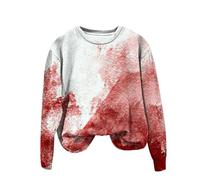 Vetement Femme Halloween Haut Sexy, Chauve-Souris Manches Longues Citrouille Chic Oversize Décontracté Chaleur Fluide Coupe Ample Automne/Hiver Élégant Col Ras du Cou Sweatshirts Indoor Fête