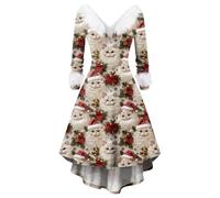 Vetement Femme Noel Mariage Noël Costume Sapin de Elegant Lutin Sequin Nouvel Christmas Robe de Soiree Rouge Gala Réveillon Glamour Velours Lumineux Robe Longue Noel Femme 3XL