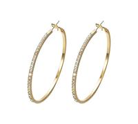 vetement femme solde 925 boucles d’oreilles en argent Sterling pour femmes diamant pendre boucles d’oreilles rondes bijoux hypoallergéniques cadeaux pour elle