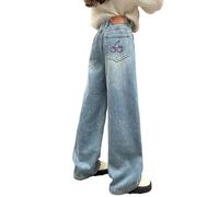 Vetement Fille 12 Ans,Pantalon en Jean élégant pour Filles, Confortable et Extensible, Coupe Classique et Confection résistante, idéal pour Jouer et Aller à l'école.