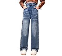 Vetement Fille 12 Ans,Toddler Girls Summer Strap Jeans Élastique Taille Haute Slim Flare Pantalon Pantalon Mode Caractéristiques: