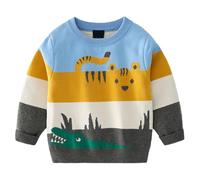 Vetement Fille 3 Ans,Pull en Tricot pour bébé garçon en Bas âge Cardigan pour Garçons (Blue, 3-4 Years)