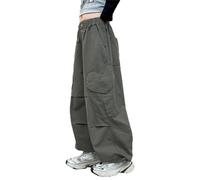 Vetement Fille Pantalon cargo pour fille avec poches en forme de cœur,doublé polaire,pantalon décontracté d'hiver à jambes larges,droit long pour adolescents et grands enfants(Army Green,5-6 ans)