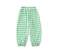 Vetement Fille Pantalons pour Filles,Doux et Respirants,en Soie glacée,pour Tous Les Jours,décontractés,Sports de Plein air et fêtes,Taille élastique Confortable(Green,5-6 Ans)