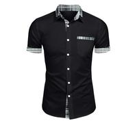 Vetement Homme Chemise Lin Manches Courtes Blanche Chemise Homme Ete Mode Mariniere Chemises Polo Manche Courte Hommes Chemise Homme Funky Hawaïenne pour Hommes Chemisette Blanche (A02,XL)