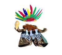 Vêtement indien pour animal domestique - Costume d'Halloween pour chien - Sweat à capuche avec chapeau - Costume d'Halloween