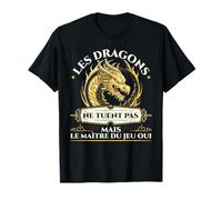 Vetement Jeu De Role Fantasy RPG by SteMi T-Shirt Noir Dragon et Jeu de Rôle, Unisex-Adultes, Manche Courte, T-Shirt, S