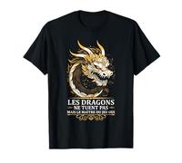Vetement Jeu De Role Fantasy RPG by SteMi T-Shirt Noir Dragon Fantasy RPG T-Shirt Unisex-Adultes Petit S