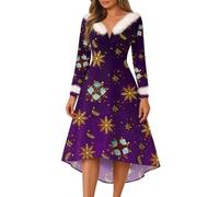 Vetement Paillette Femme Scintillante Hiver Chic Classique Sexy Mère Fete Velour Nouvel Vintage Patineuse Habillée Robe Noel Verte Lutin Robe Ecossaise Femme Deguisement Mère Noel XXL