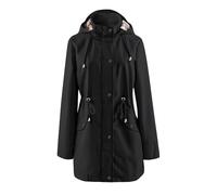 Vetement Pluie Velo Grande Automne Capuche Femme Parka Coupe Vent avec Couverture Parka Hiver Chaud Imperméable Vent Saison Hiver Impermeable Veste Femme Sport L