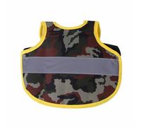 Vêtement Poétique pour Poules en Toile Naturelle - Gilet Élastique Artisanal Brodé de Fleurs des Champs, Taille Ajustable (17x17x23 cm) Élégance & Sécurité