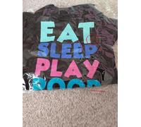 Vêtement pour animal domestique avec texte Eat Sleep Play Poop Grande taille Noir