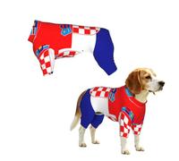 Vêtement pour chien avec imprimé drapeau de la République de Croatie - Combinaison à 4 pattes pour chiens et chats de petite, moyenne et grande taille