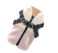 Vêtement pour Chien, Coupe-Vent et Chaud avec Gilet doublé en avec Harnais | Manteau pour Chiot avec Ouverture dans Le Dos, pour l'automne Froid, Le Sport, la Marche et la randonnée