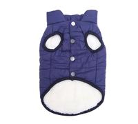 Vêtement pour chien de compagnie - Automne et hiver - Veste polaire chaude pour chiens de petite et moyenne taille - Chihuahua, bouledogue français, carlin - Bleu marine, taille XXXL