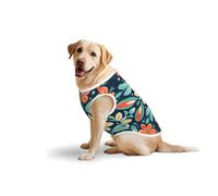 Vêtement pour chien en coton doux à motif de fleurs d'avion pour chiens de taille moyenne et grande pour le quotidien et les activités de plein air