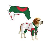 Vêtement pour chien imprimé drapeau de l'Algérie - Combinaison à 4 pattes pour chiens et chats de petite, moyenne et grande taille