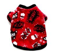Vêtement pour chien imprimé mignon - Manteau d'hiver en polaire pour petits chiens - Vêtements pour bouledogue français et chihuahua