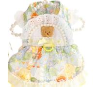 Vêtement pour chien, printemps/été - Robe de princesse fine résistante aux poils de chat - Ours en lait - Fructose Lolita - Pour petit chien (taille XS, B)