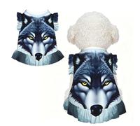 Vêtement pour petit chien avec tête de loup féroce - Tenue d'été pour chiot - Doux et respirant