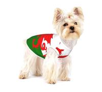 Vêtement pour petits chiens et chats avec imprimé drapeau du Pays de Galles - Pyjama en coton doux pour chihuahuas et teckel - Taille M