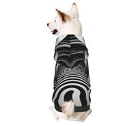 Vêtement tunnel noir et blanc pour chiens - Sweat à capuche doux et chaud pour chiens et chats de petite et moyenne taille, noir et blanc