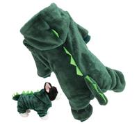 Vêtements à capuche dinosaures pour chat et chien | Pull à capuche dinosaure pour chat et chien avec queue pour amis à quatre pattes au design vert