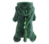Vêtements à capuche dinosaures pour chat et chien | Pull à capuche dinosaure pour chat et chien avec queue pour amis à quatre pattes au design vert