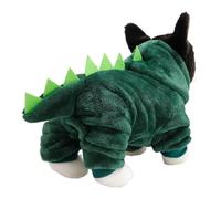 Vêtements à capuche dinosaures pour chat et chien | Pull à capuche dinosaure pour chat et chien avec queue pour amis à quatre pattes au design vert