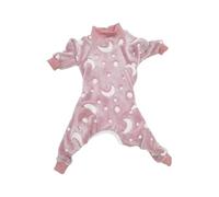 Vêtements à col haut pour chien, pyjama d'automne et d'hiver pour chien, pyjama d'hiver doux et chaud adapté aux chiens de taille moyenne et grande - Vêtements pour animaux de compagnie (rose, taille