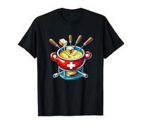 Vêtements à fondue suisse pour amateur de fromage suisse T-Shirt
