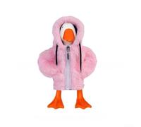 Vêtements à thème amusant pour décoration d'oie de bureau de 17,8 cm fabriqués à partir de matériau doux avec fermeture éclair pratique pour un port sans couture (rose)