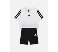 Adidas Train Essentials 3 Stripes Tee Short Sleeve Set Noir 13-14 Years Fille