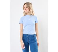adidas Femme Essentials 3 Stripes Slim Baby T-Shirt, Glow Blue/White, S